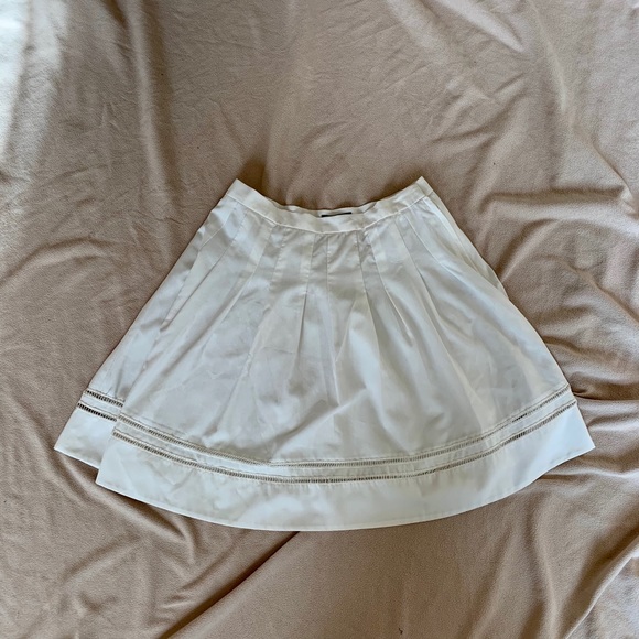 White Pleated Midi Skirt - Picture 2 of 7